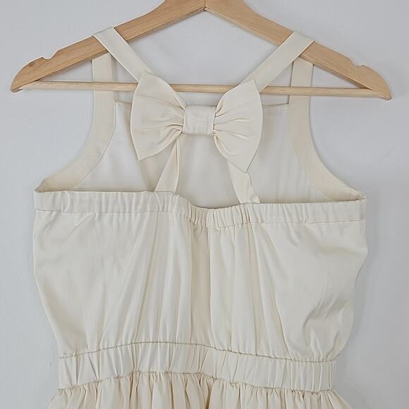 Crewcuts Girls Sleeveless Occasion Dress in Ivory with Back Bow Detail Size 14 - Picture 6 of 14
